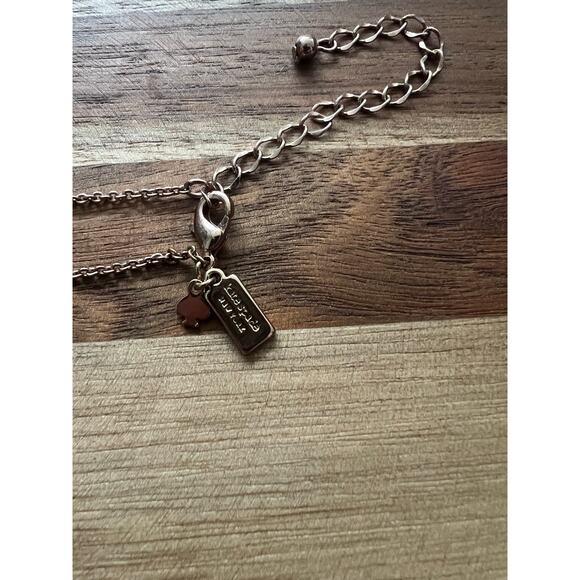 Kate spade rose gold necklace with heart shaped pendant charm - Picture 5 of 6